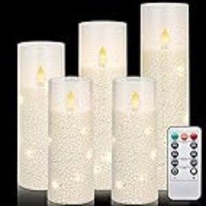 NIB set of 5 Flameless LED Candles with 11-Key Remote & Timer
